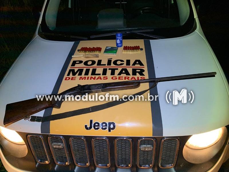 Polícia Rodoviária Militar apreende espingarda calibre .32 e prende...