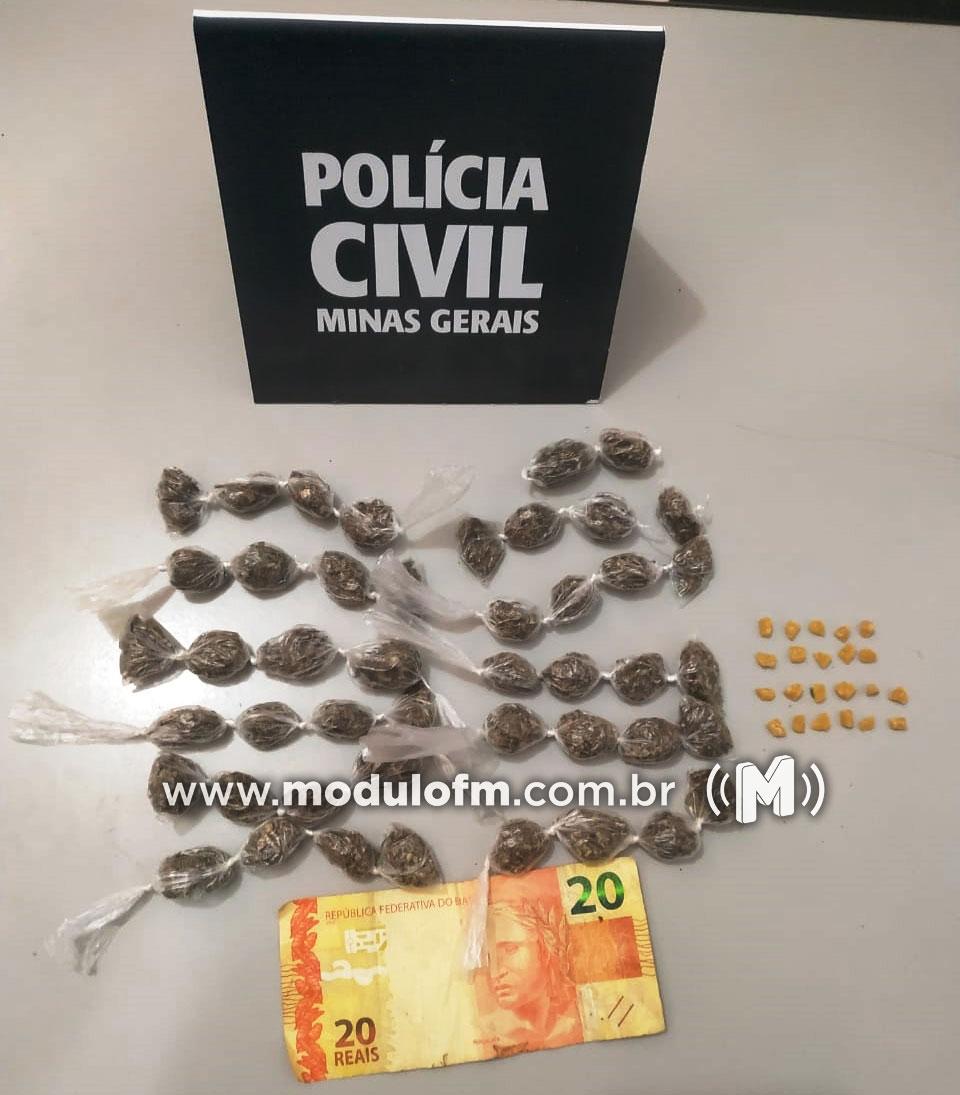 Jovem de 19 anos é preso com drogas no...