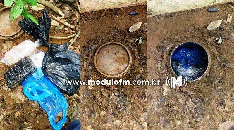 Polícia Civil encontra grande quantidade de drogas enterradas em...