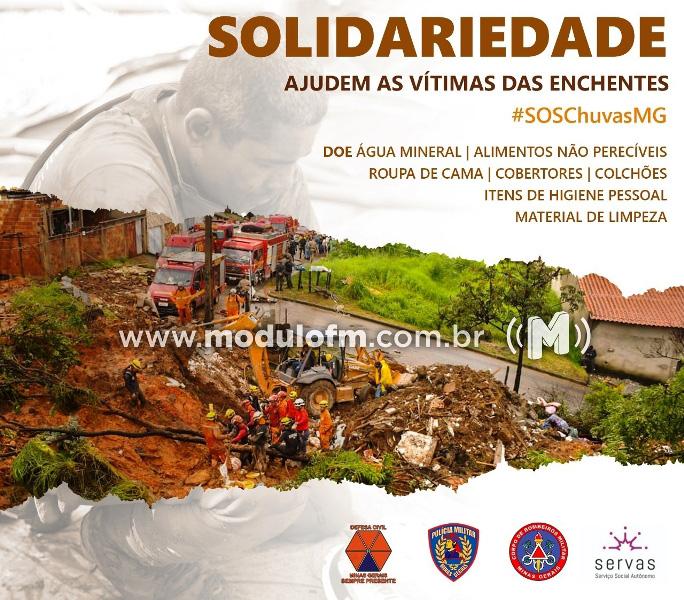 PM realiza campanha para recolher donativos para as vítimas...