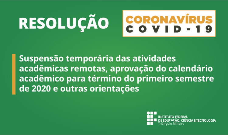 IFTM suspende atividades acadêmicas remotas de 1º a 19...