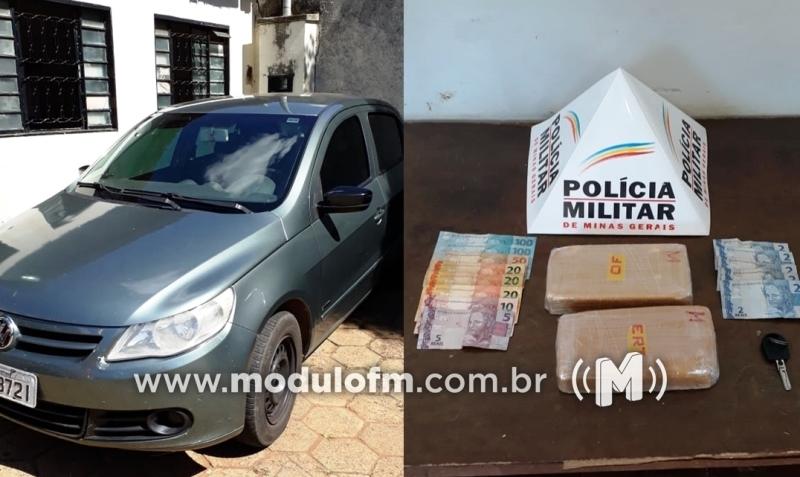 PM intercepta veículo em Patrocínio carregado de drogas em...