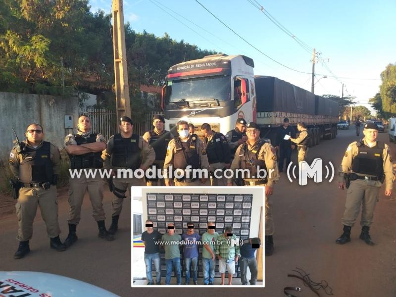 Quadrilha é presa e carreta roubada de Patrocínio é...