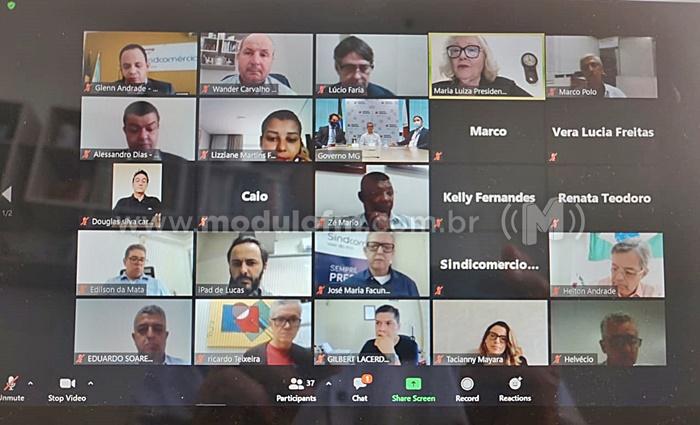 Presidente do Sindcomércio de Patrocínio, participou de reunião com...