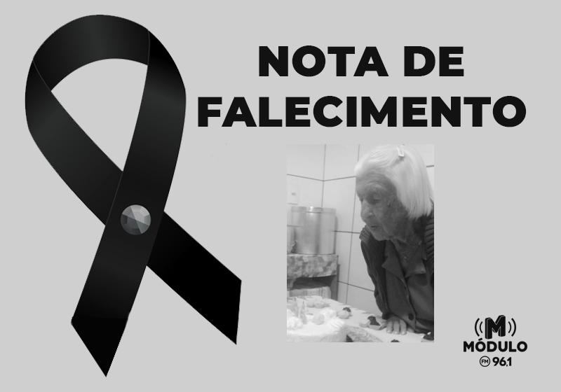 Nota de falecimento Sra. Natalia Maria Batista aos 96...