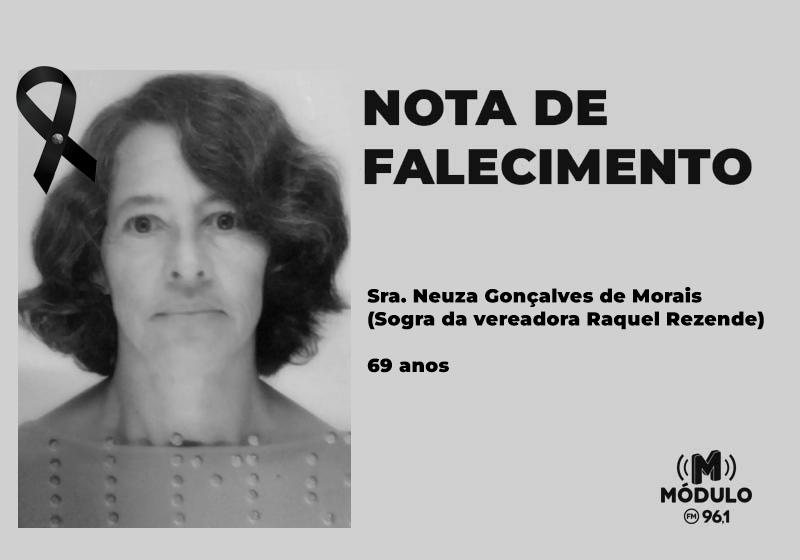 Nota de falecimento Sra. Neuza Gonçalves de Morais (Sogra...