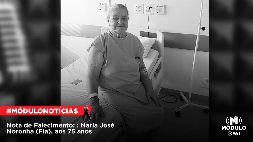 Nota de Falecimento: Maria José Noronha (Fia), aos 75...