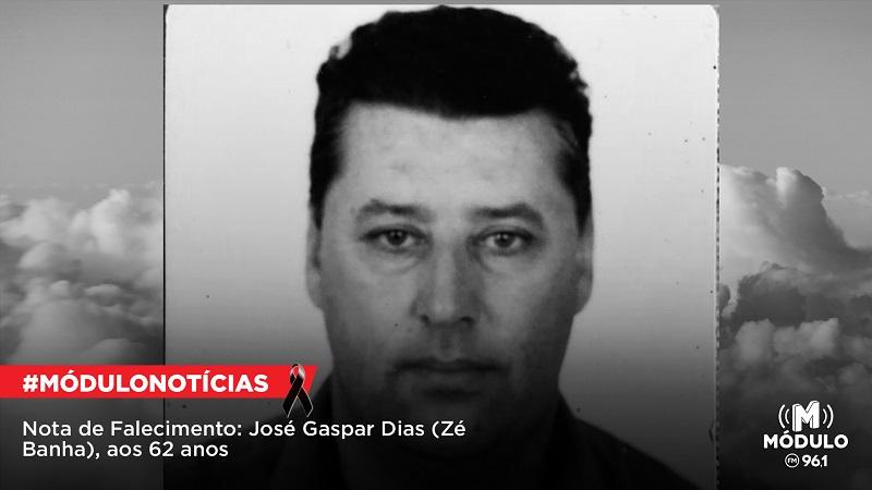 Nota de Falecimento: José Gaspar Dias (Zé Banha), aos...