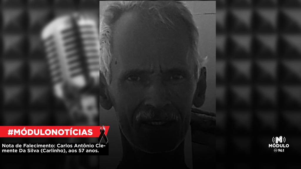 Nota de Falecimento: Carlos Antônio Clemente Da Silva (Carlinho),...
