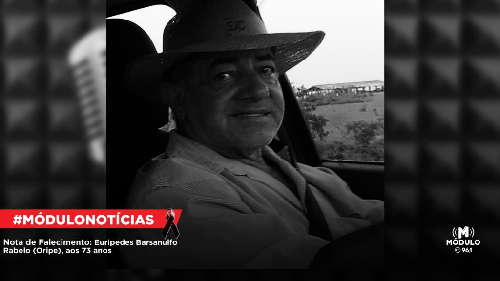 Nota de Falecimento: Euripedes Barsanulfo Rabelo (Oripe), aos 73...