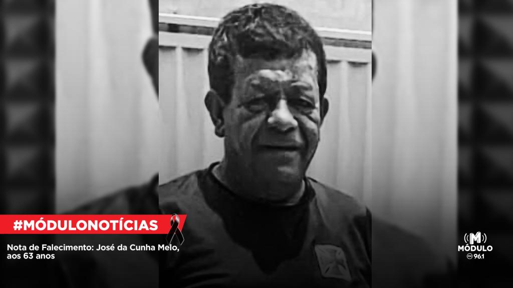 Nota de Falecimento: José da Cunha Melo, aos 63...