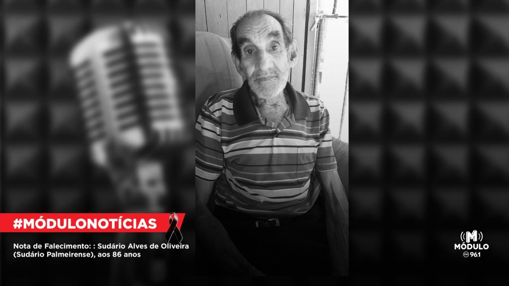 Nota de Falecimento: Sudário Alves de Oliveira (Sudário Palmeirense),...
