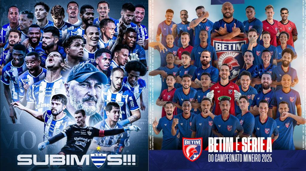 Aymorés de Ubá e Betim disputarão pela primeira vez na história a elite do futebol mineiro