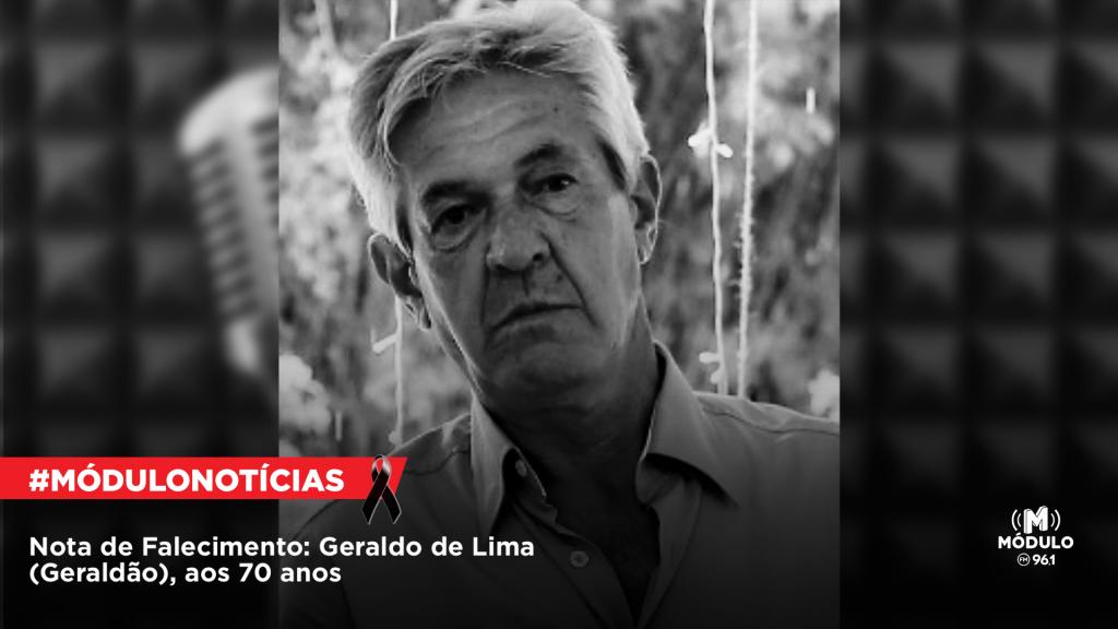 Nota de Falecimento: Geraldo de Lima (Geraldão), aos 70...