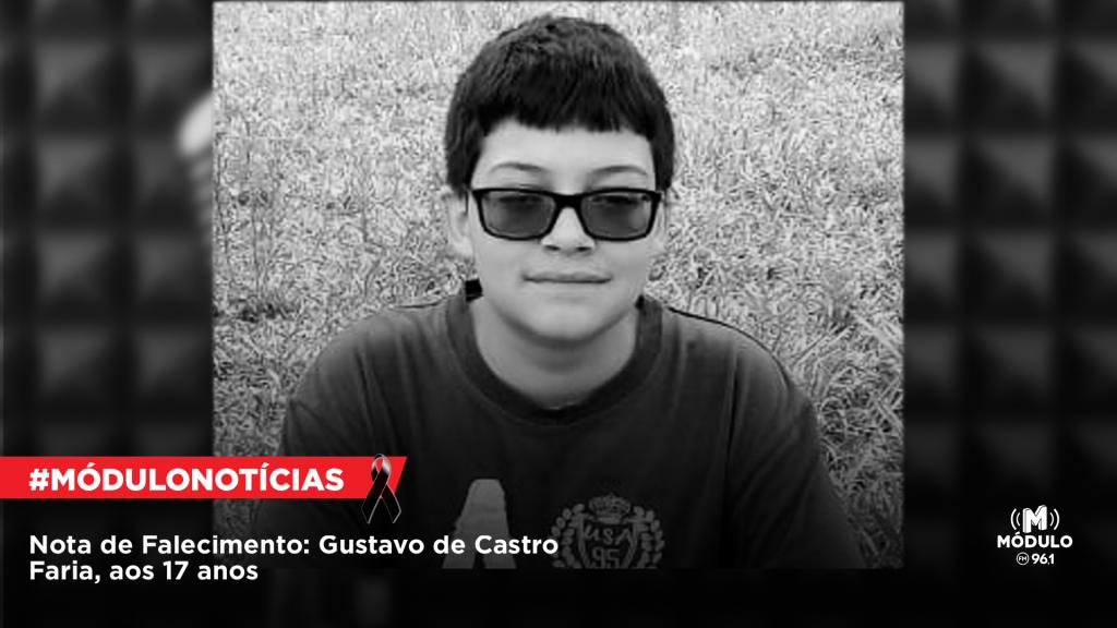 Nota de falecimento: Gustavo de Castro Faria, aos 17...