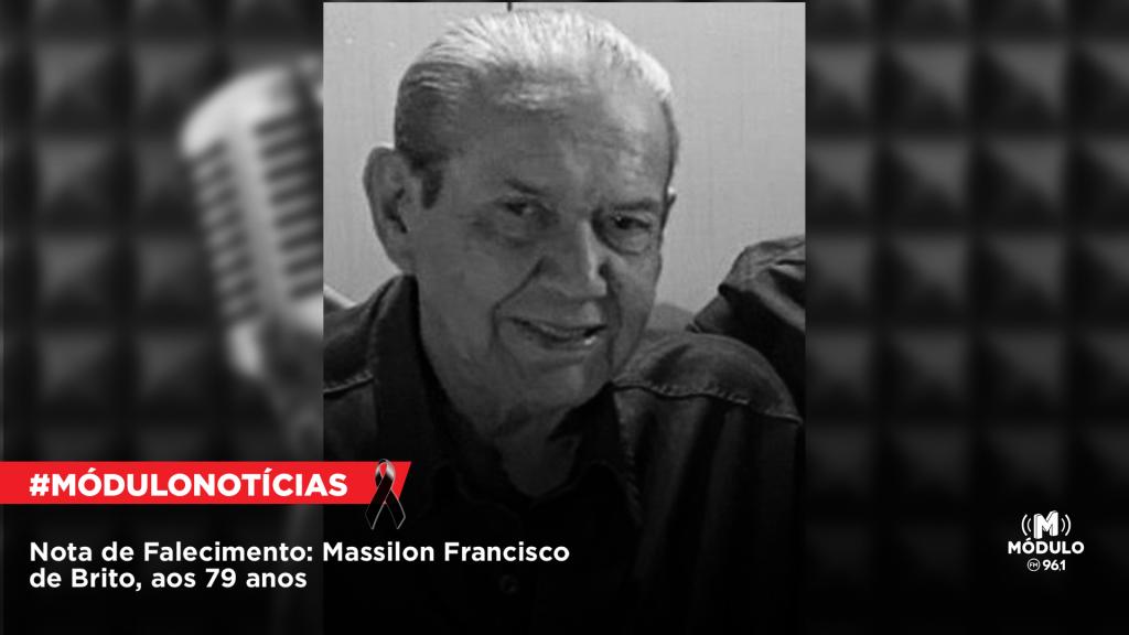 Nota de Falecimento: Massilon Francisco de Brito, aos 79...