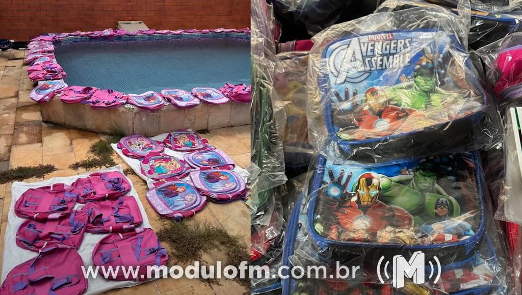 Material escolar falsificado, que seria comercializado na região, é...