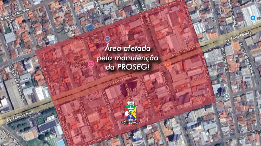 Manutenção interrompe fornecimento de energia no centro de Patrocínio...