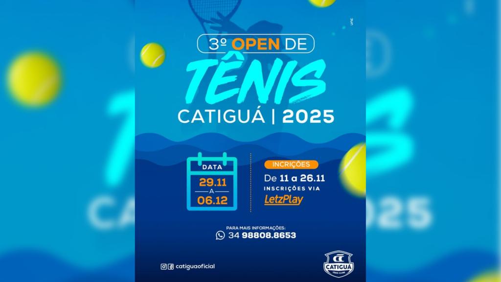 3º Open de Tênis do Catiguá Tênis Clube começa...