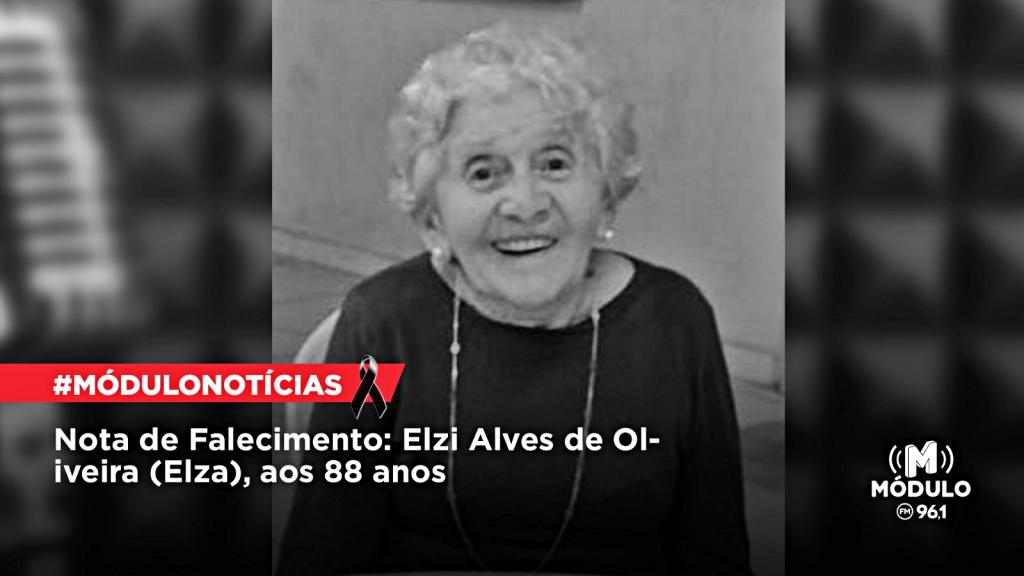 Nota de Falecimento: Elzi Alves de Oliveira (Elza) aos 88 anos.