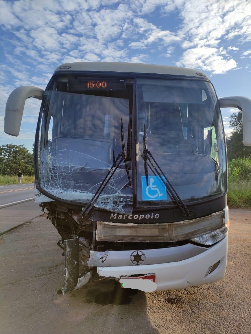 Imagem 2 do post Colisão entre ônibus e carro deixa um ferido na BR-365 em município da região